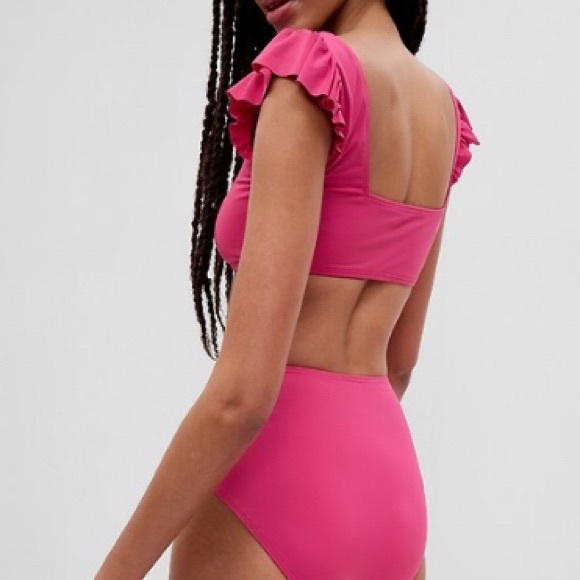 NWT Gap High Rise Bikini Bottom. Small. Fuchsia Pink - Picture 2 of 7